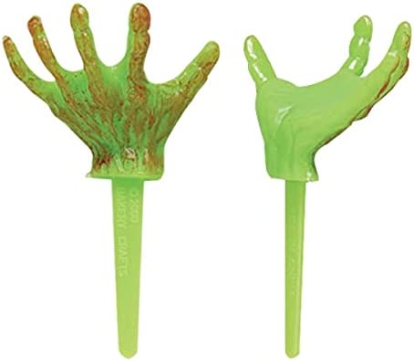 Halloween Monster Hand Cupcake Picks - 12 Count