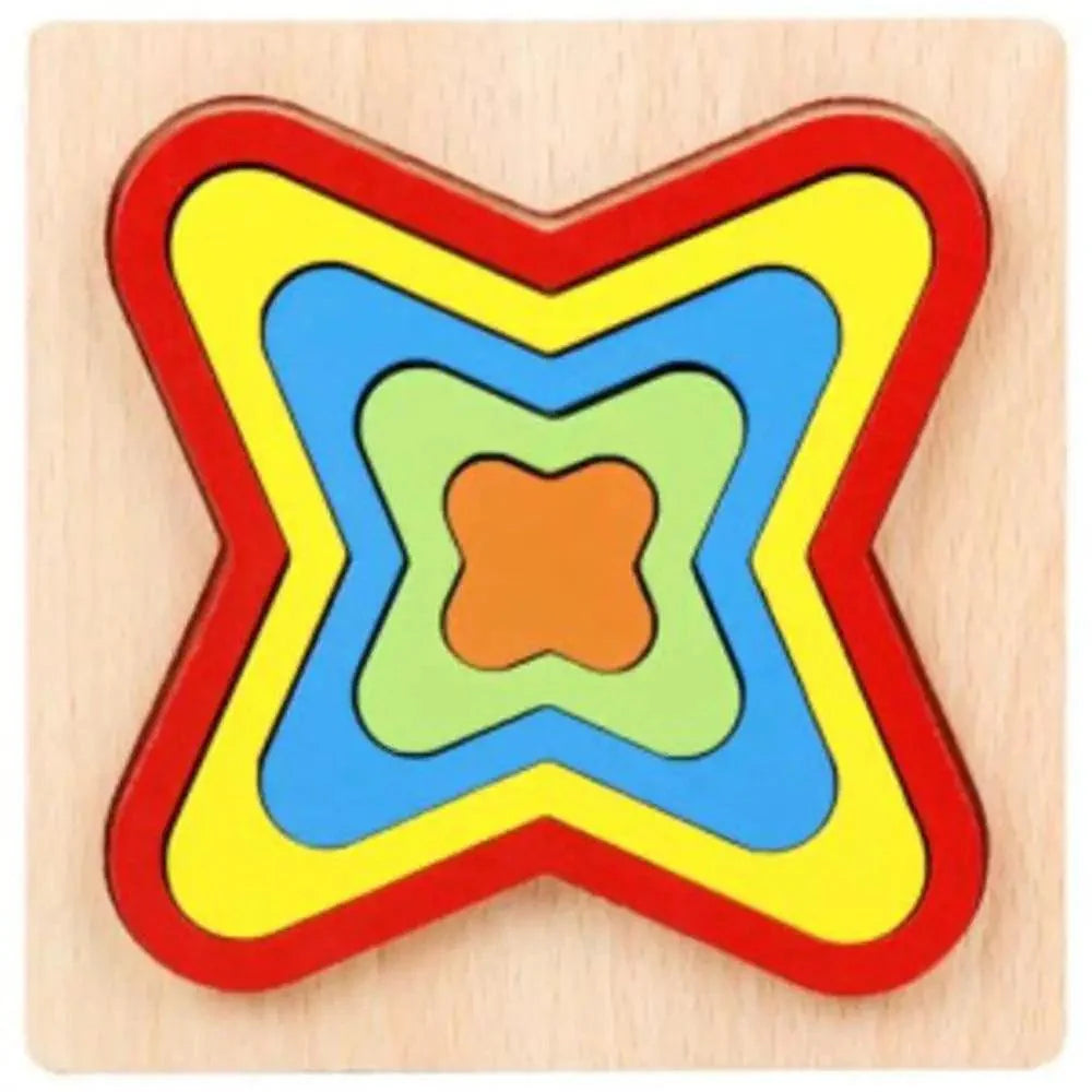 Juguete de rompecabezas de reloj de madera educativo de animales de dibujos animados Montessori