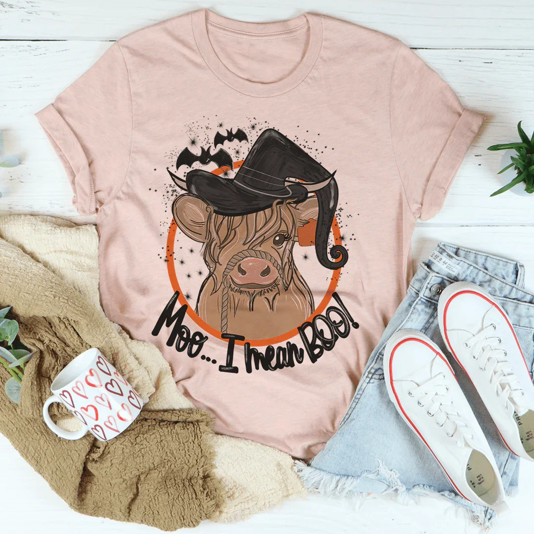 Moo I Mean Boo Cow Tee - Korvel