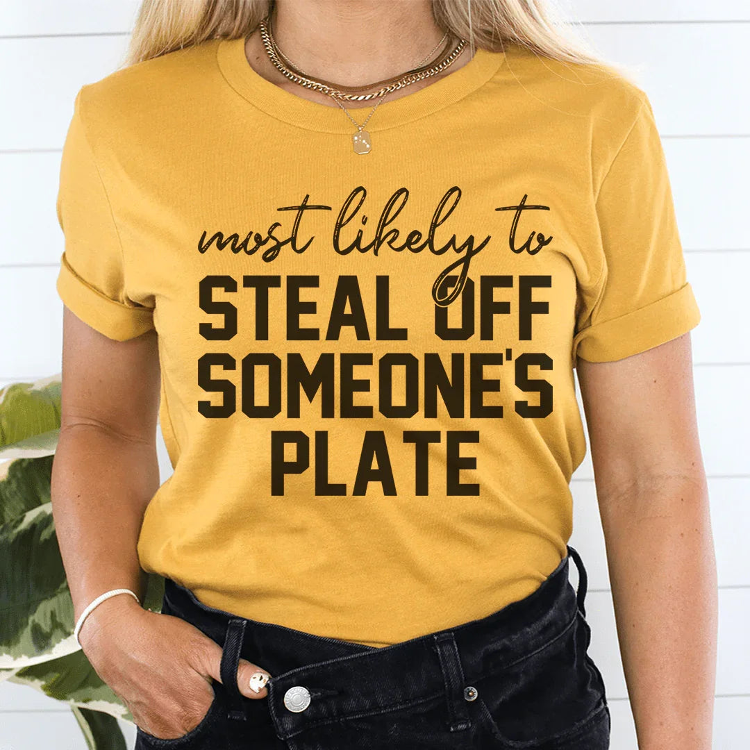 T-shirt le plus susceptible de voler dans l'assiette de quelqu'un pour Thanksgiving