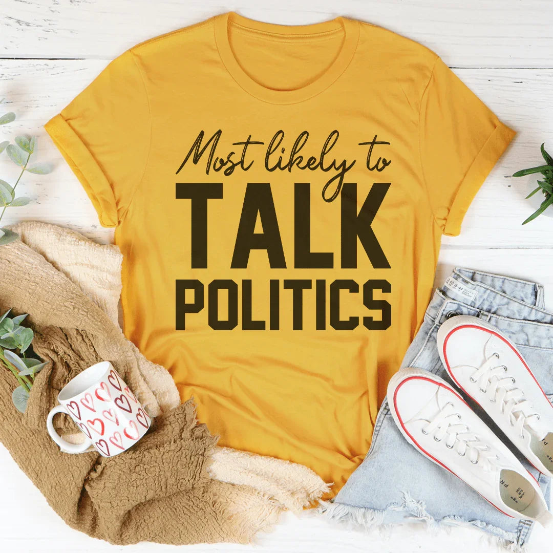 Camiseta de Acción de Gracias con más probabilidades de hablar de política