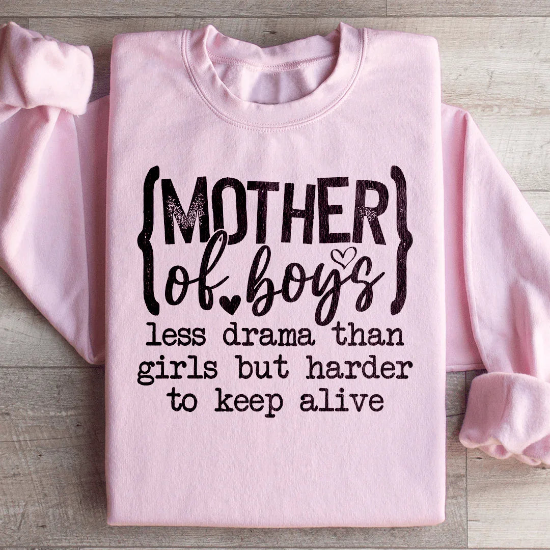 Sweatshirt Maman de Garçons : Moins de Drame, Plus d'Amour