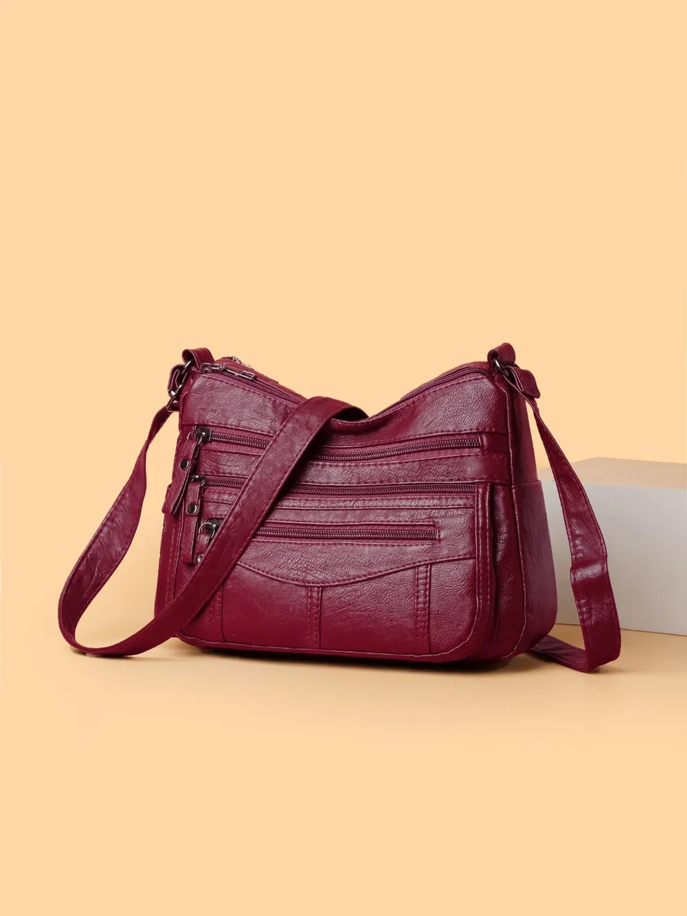 Elegant Multi-Compartment Crossbody Bag