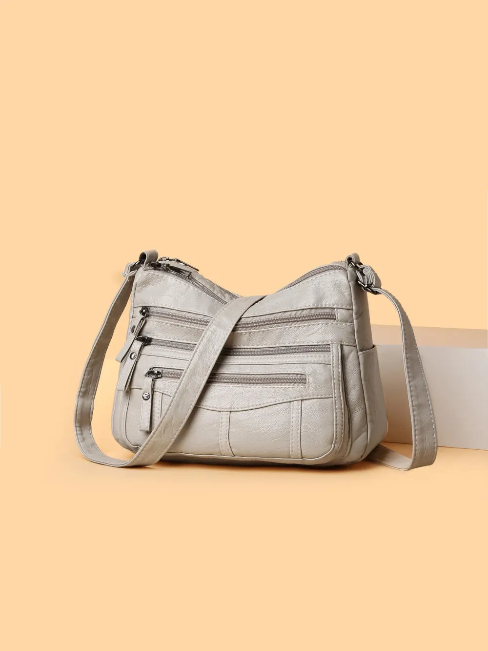 Elegant Multi-Compartment Crossbody Bag
