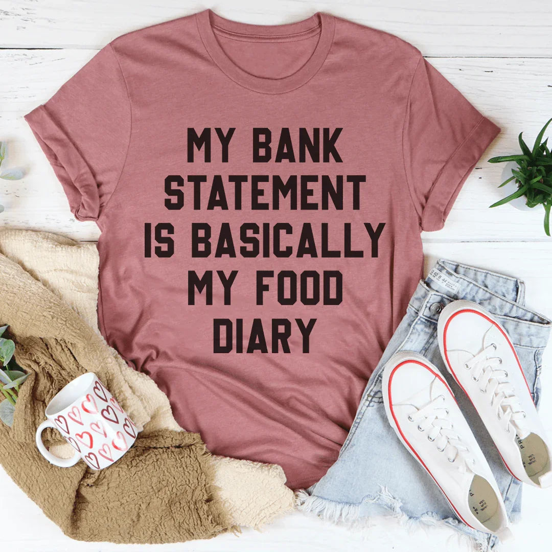 Mi extracto bancario es básicamente mi diario de alimentos.