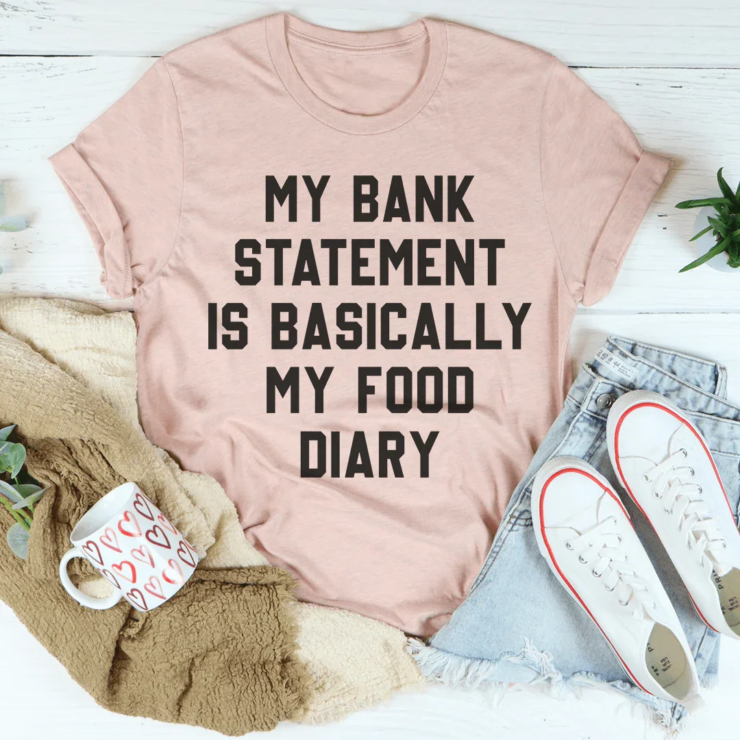 Mi extracto bancario es básicamente mi diario de alimentos.