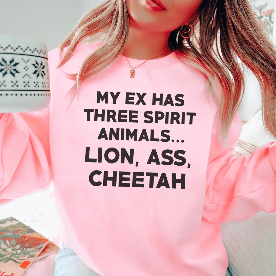 Sudadera "Mi ex tiene tres animales espirituales"