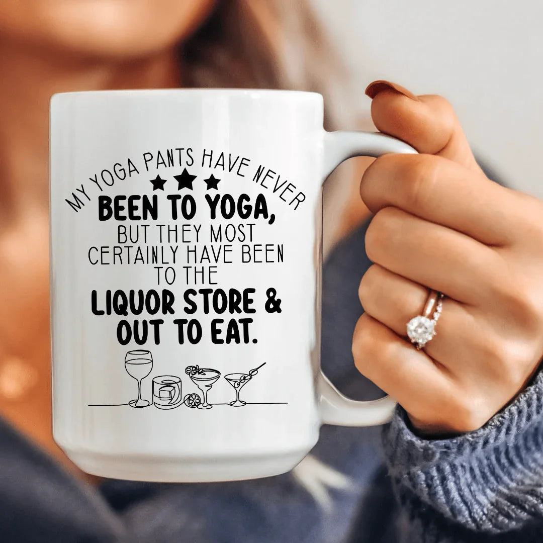 Taza de cerámica My Yoga Pants de 15 oz