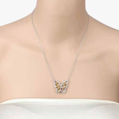 Collar de Citrino Genuino de 4.43 Quilates en Plata Esterlina .925