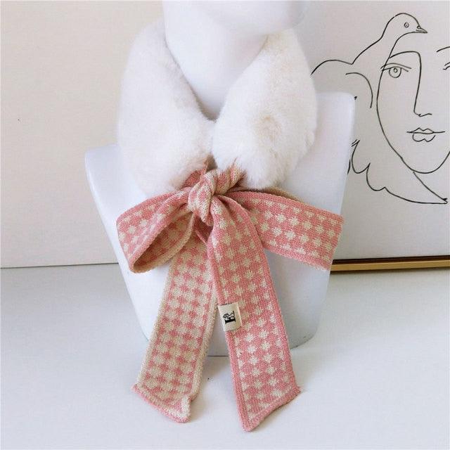 Calentador de Cuello de Piel Sintética Elegante - Bufanda Ligera para Mujeres