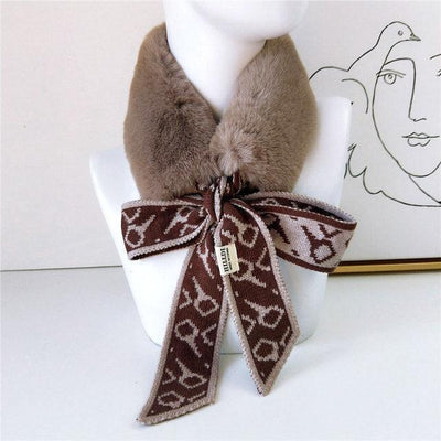 Elegant Faux Fur Neck Warmer - Lightweight Scarf for Women