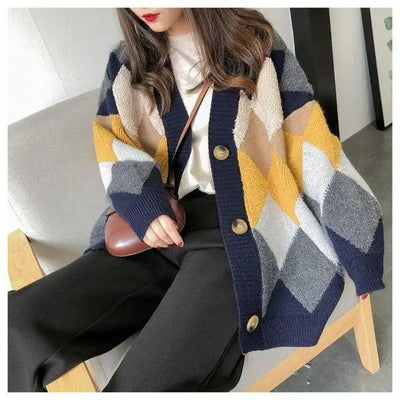 Cardigan tricot mi-long élégant pour femmes
