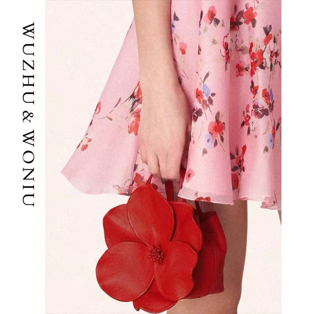 New Chinese style tea flower bucket banquet petals lady lady bride vegetable basket hand holding small bag - Korvel