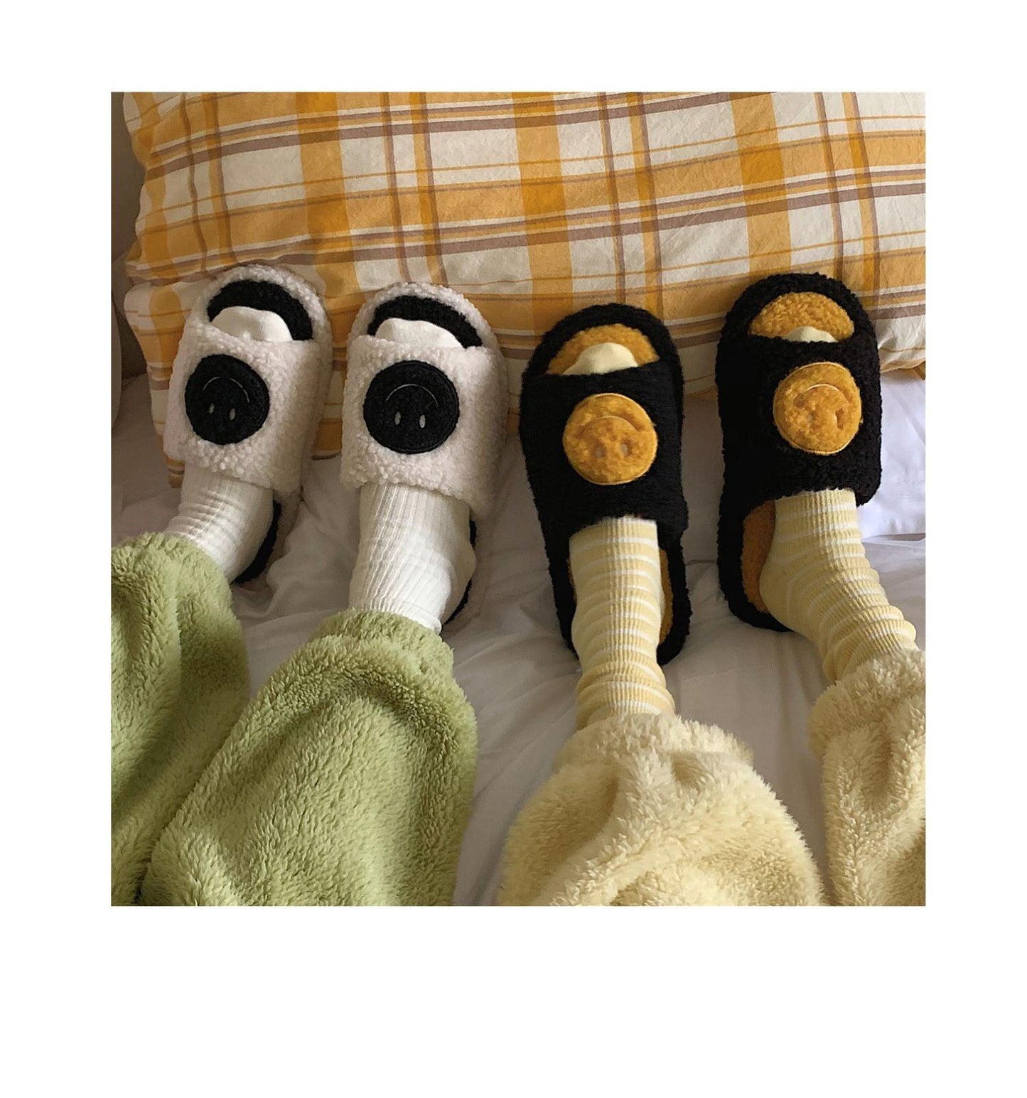 Chaussons élégants antidérapants pour couples