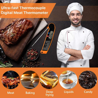 Precision Digital Kitchen Thermometer for Meat, Water & Milk - Fast & Waterproof Cooking Probe - Korvel
