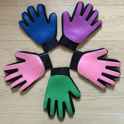 Gentle Pet Grooming Gloves for Effortless Hair Removal