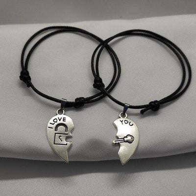 Elegant Heart-Shaped Couple Bracelet Set for Special Moments