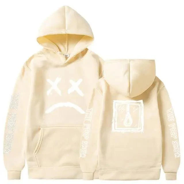 Trendy Smiling Face Print Pullover Hoodies for Couples - Unisex Streetwear Sweatshirts - Korvel