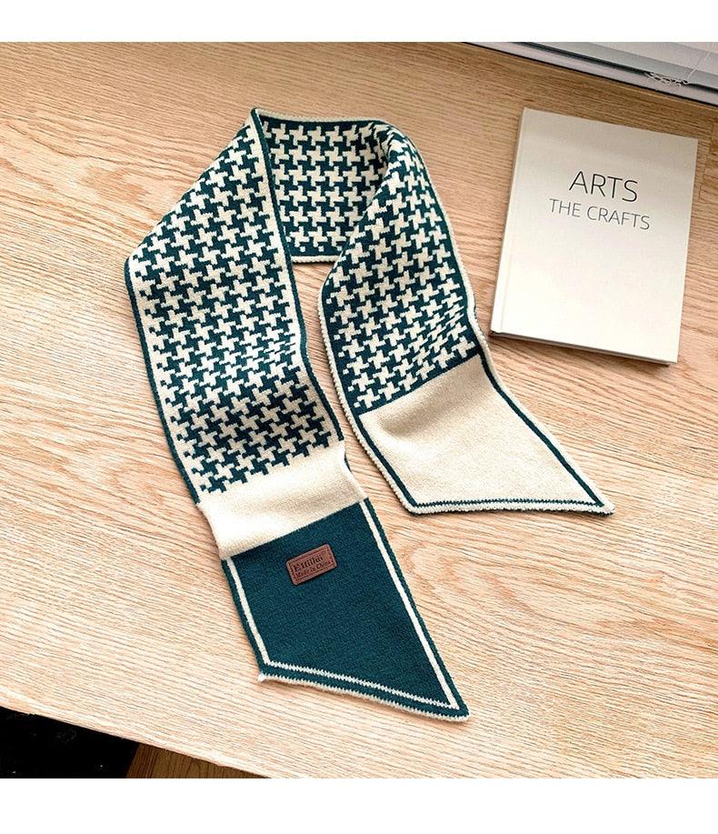Écharpe en Plaid Tricotée de Luxe pour Femmes