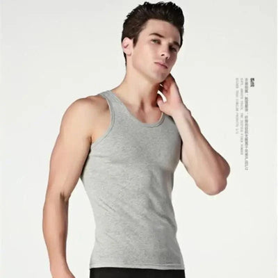 Camiseta sin mangas de algodón suave premium para hombres