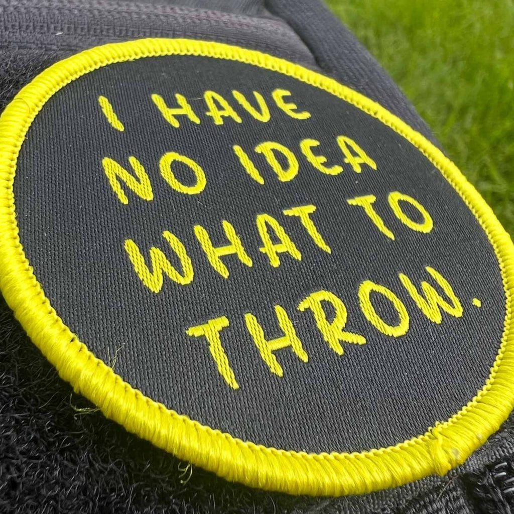 No Idea What Lanzar - Parche de Disc Golf - Gancho y Bucle