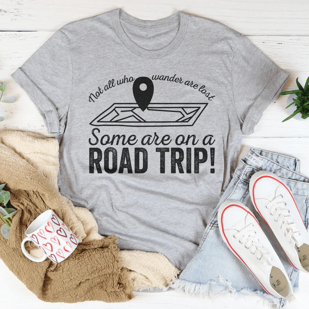 No todos los que vagan están perdidos camiseta de viaje por carretera