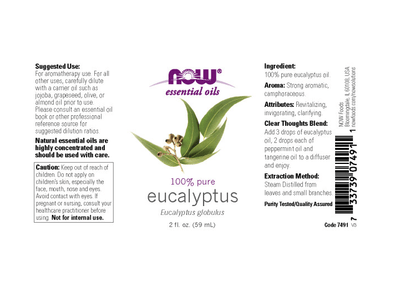Eucalyptus Globulus Essential Oil – 100% Pure (NOW® Foods)