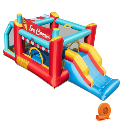 5-in-1 Ice Cream Inflatable Bounce House with Ball Pit & Slide