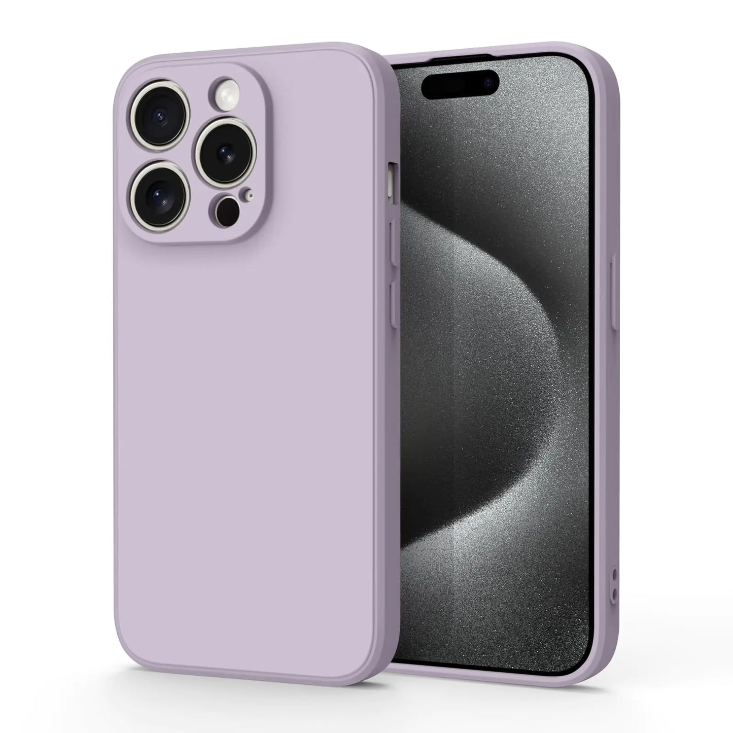 Vanjua Stylish Silicone Case for iPhone 15 Pro Max - Violet