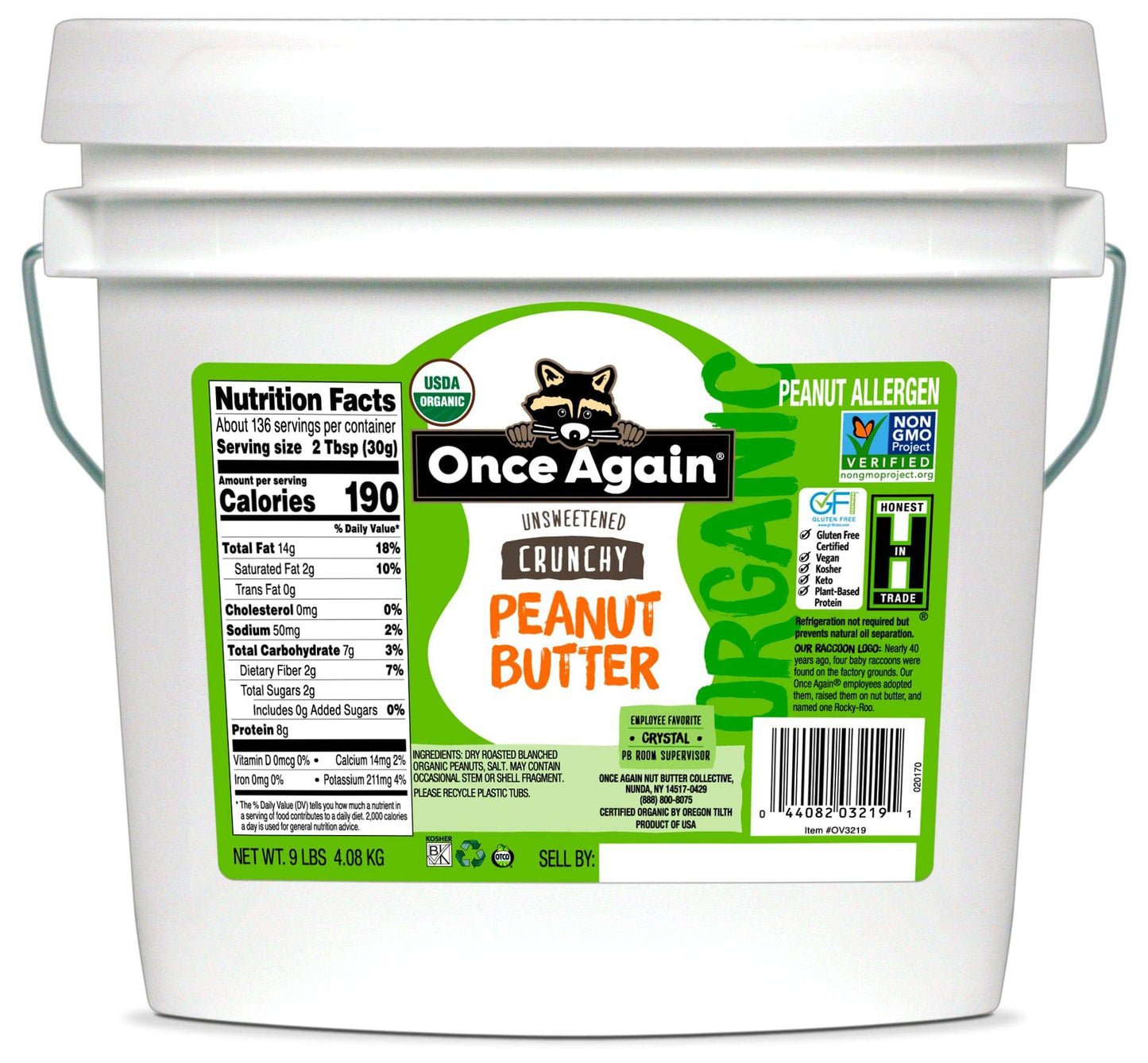 Organic Crunchy Peanut Butter
