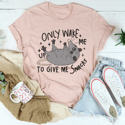 Only Wake Me Up To Give Me Snacks Tee