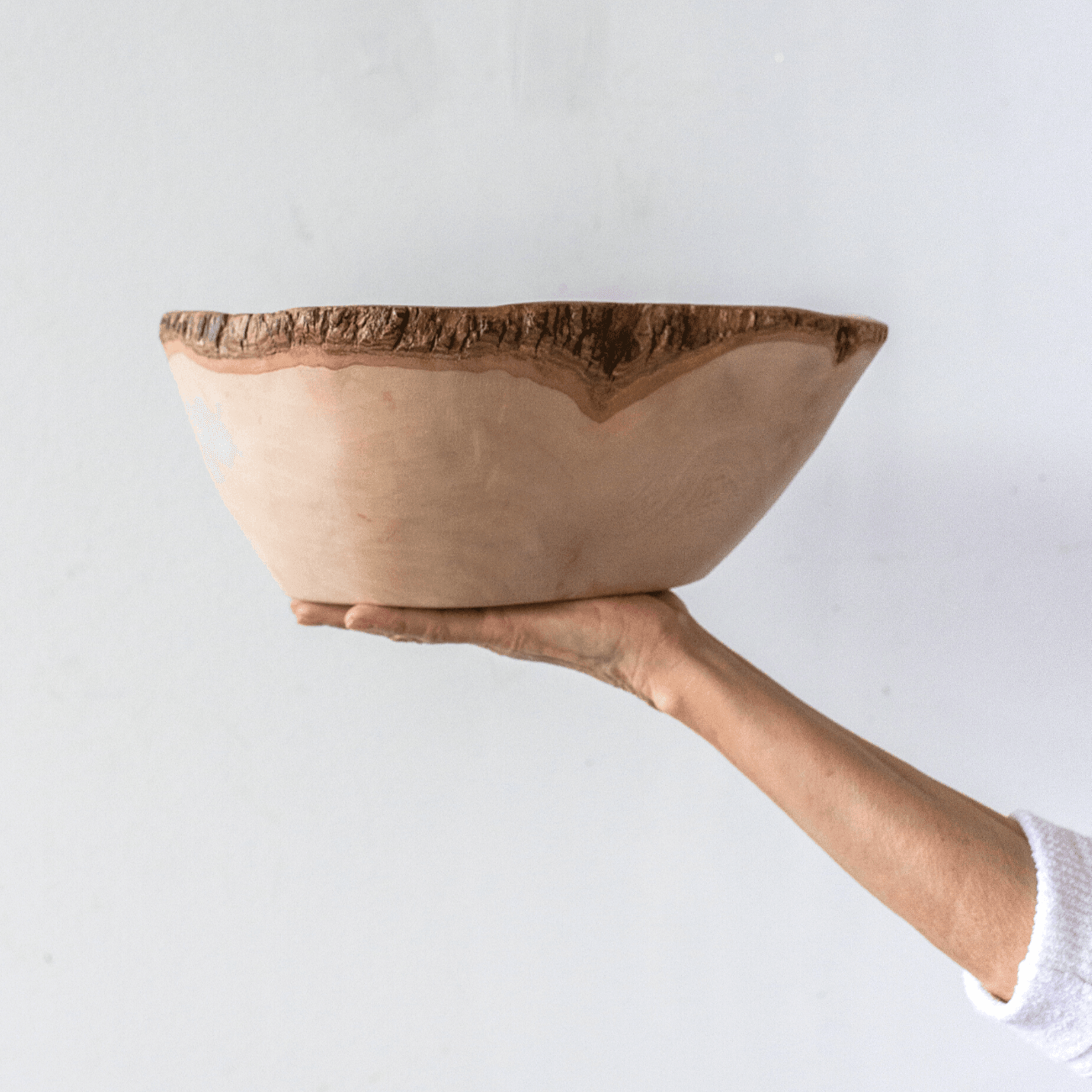 Jacaranda Hand-Carved Wood Trinket Bowl