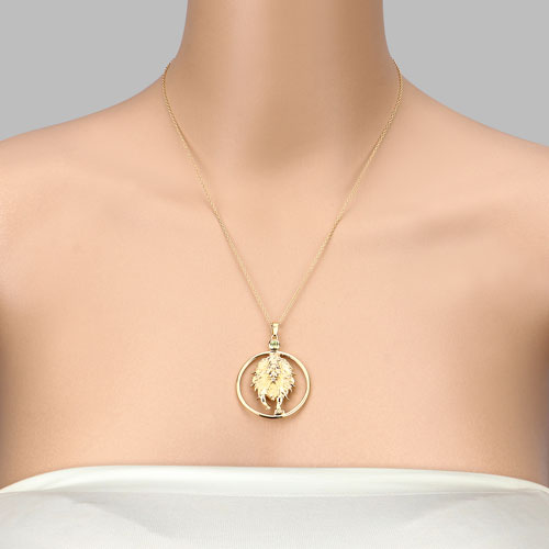 Pendentif en péridot véritable de 0,24 carat en argent sterling .925