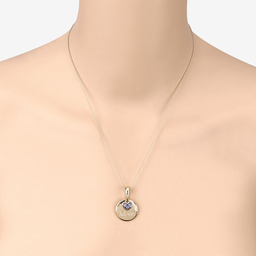 Pendentif en argent sterling avec tanzanite véritable de 0,21 carat