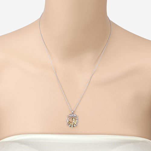 Pendentif en Émeraude Véritable de 0,09 Carat en Argent Sterling .925