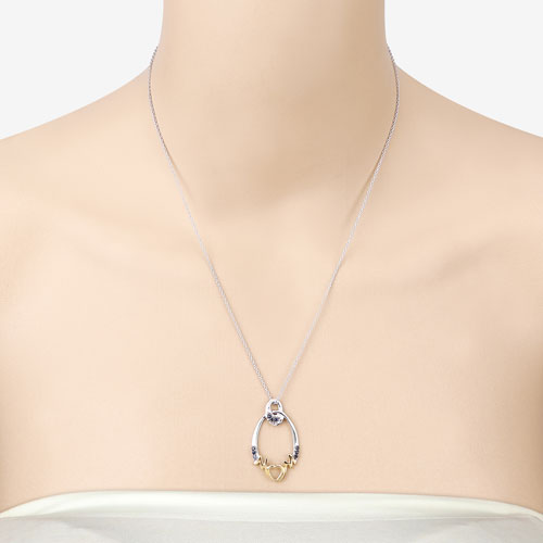 Pendentif en saphir bleu de 0,18 carat en argent sterling