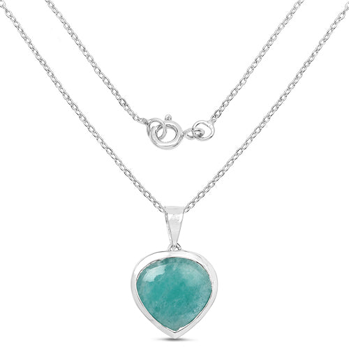 Pendentif en argent sterling avec amazonite et tanzanite de 9,79 carats