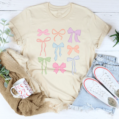 Camiseta con lazos pastel