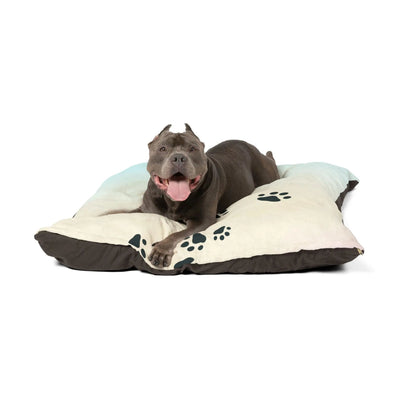 Pastel Paw Print Pet Bed | Cozy Dog & Cat Bed