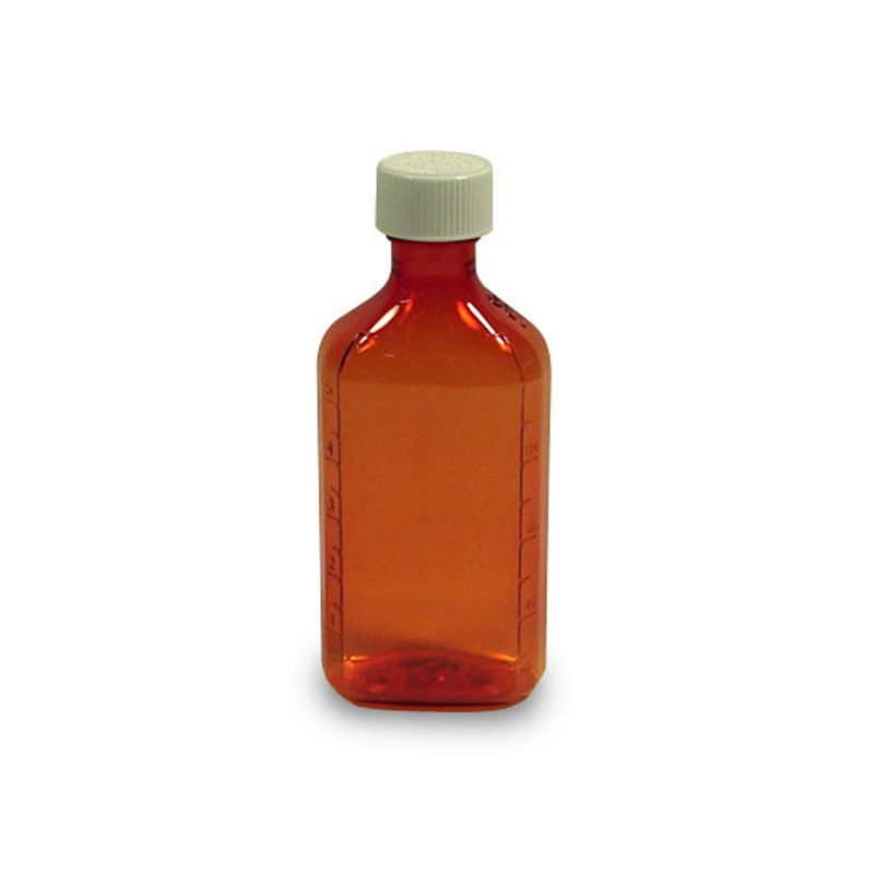 Botellas Ovaladas de Plástico Ámbar, 3 oz - Caja de 135 Unidades