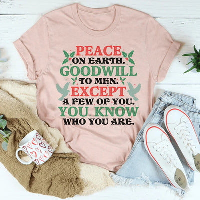 Camiseta Paz en la Tierra Buena Voluntad para los Hombres