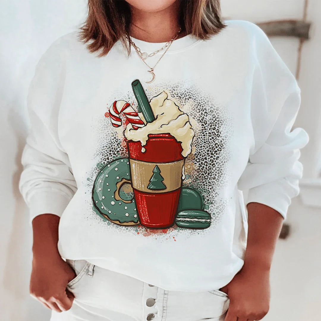 Sudadera con moca y menta