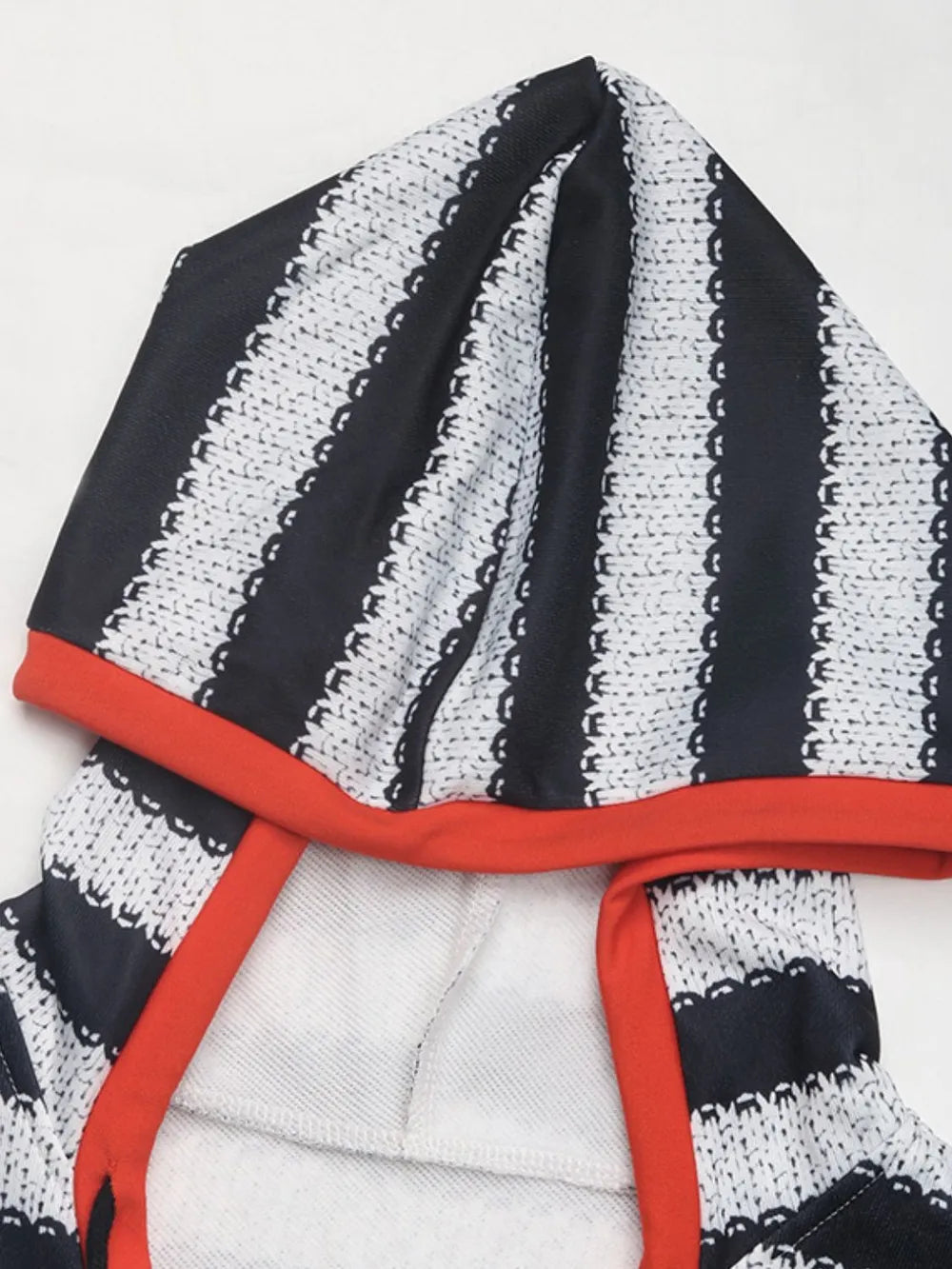 Sudadera con capucha de manga larga a rayas contrastantes Perfee