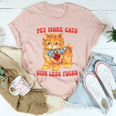 Camiseta "Acaricia más gatos"