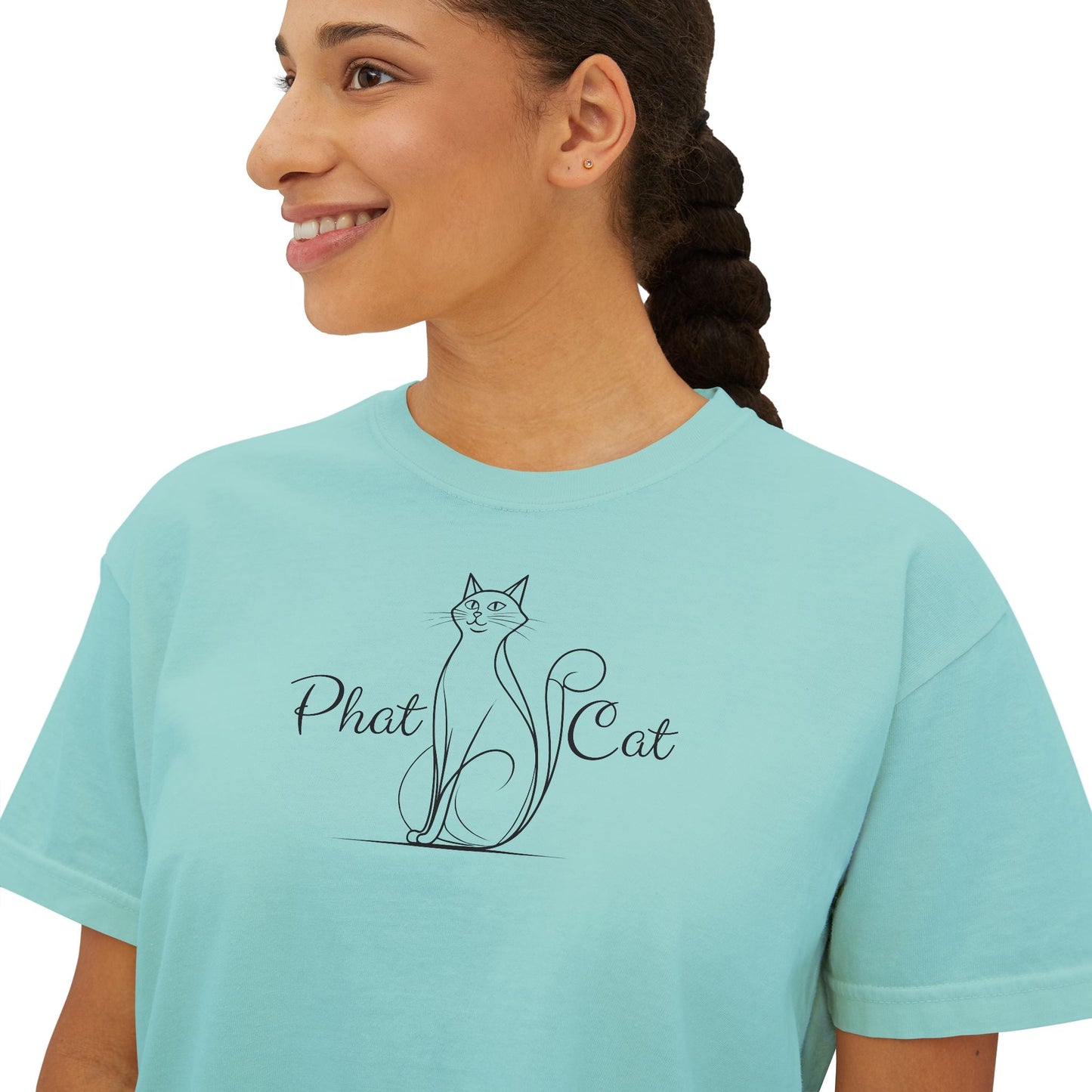 Phat Cat Women's Boxy Tee - Effortless Style & Comfort