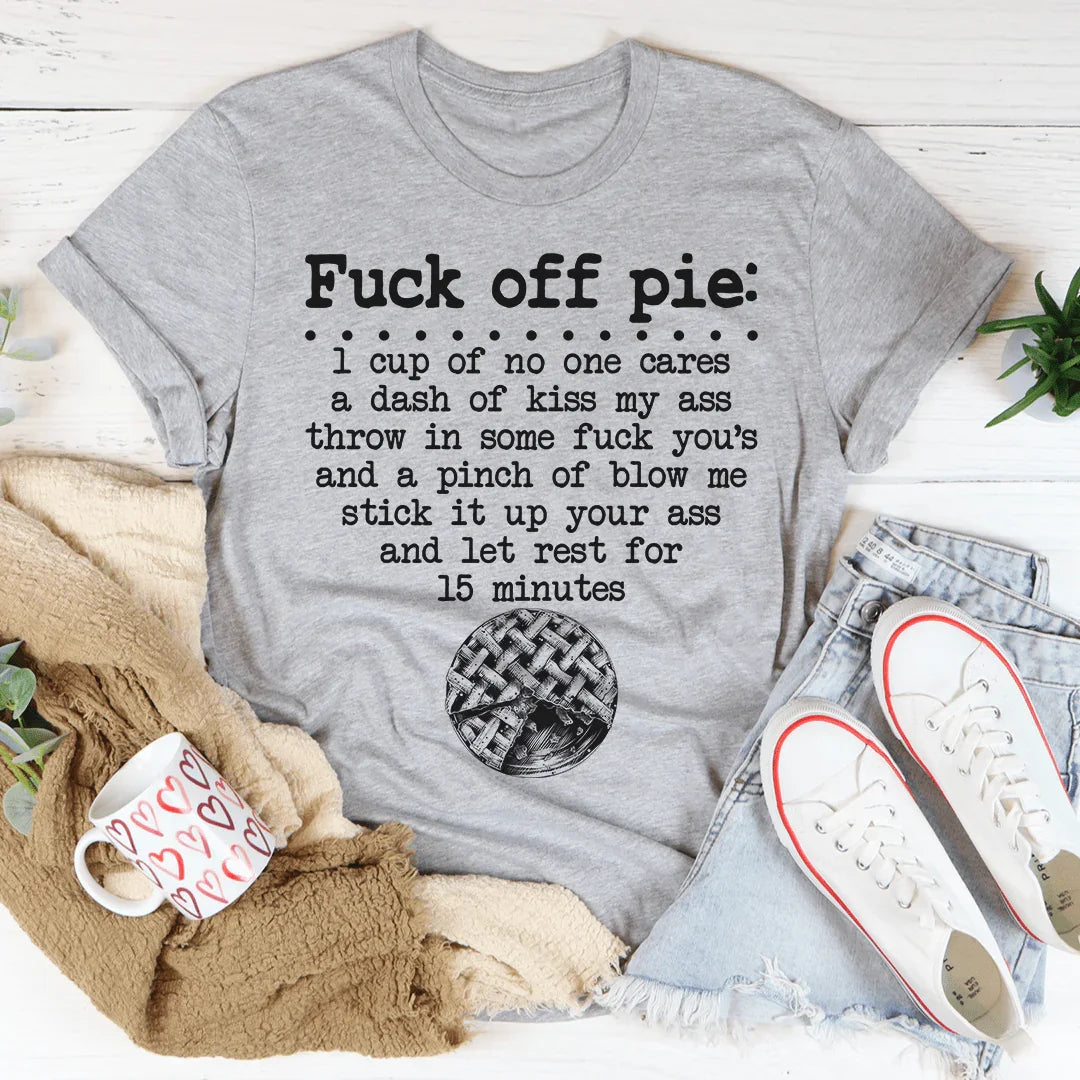 Camiseta con receta de pastel