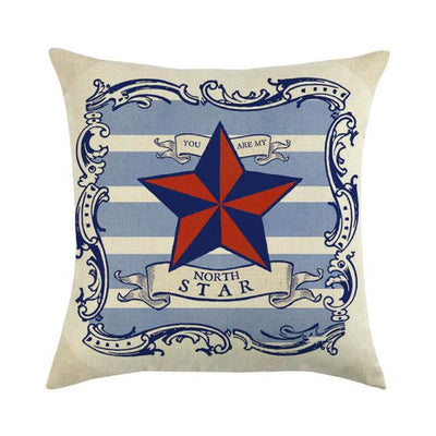Premium Marine Life Cushion Cover - Soft Linen Decor