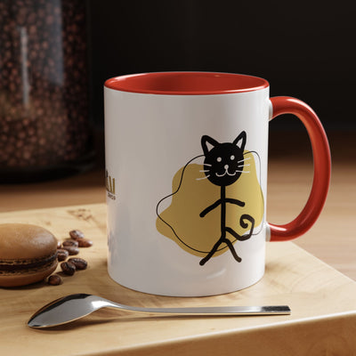 Taza de café con acento de gato juguetón - 11oz y 15oz