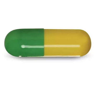 Cápsulas de gelatina vacías tamaño 1 premium - Amarillo/Verde, 1,000 unidades