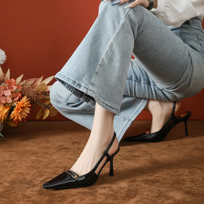 Point Toe Slingback Pumps - Korvel